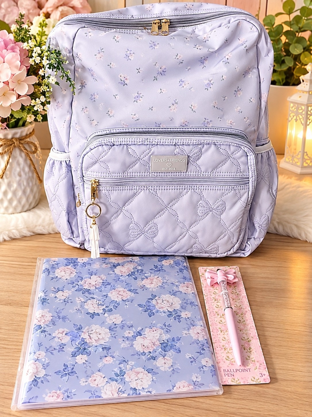 Loveshack Fancy Everblooming Rosettes  Target Backpack, Folders And Pen By Yoobi
